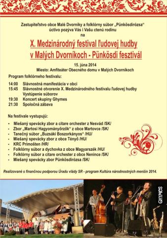 Pozvánka na X. Medzinárodný festival ľudovej hudby