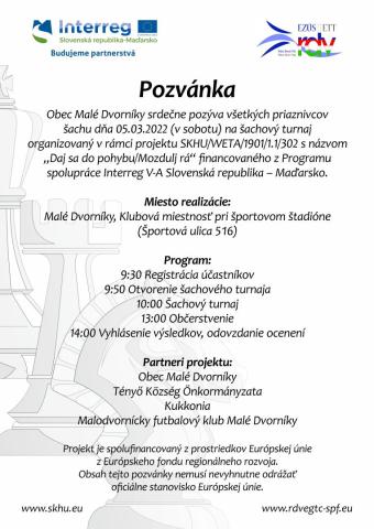 Pozvánka - šachový turnaj