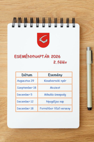 Eseménynaptár 2026 2. félév 